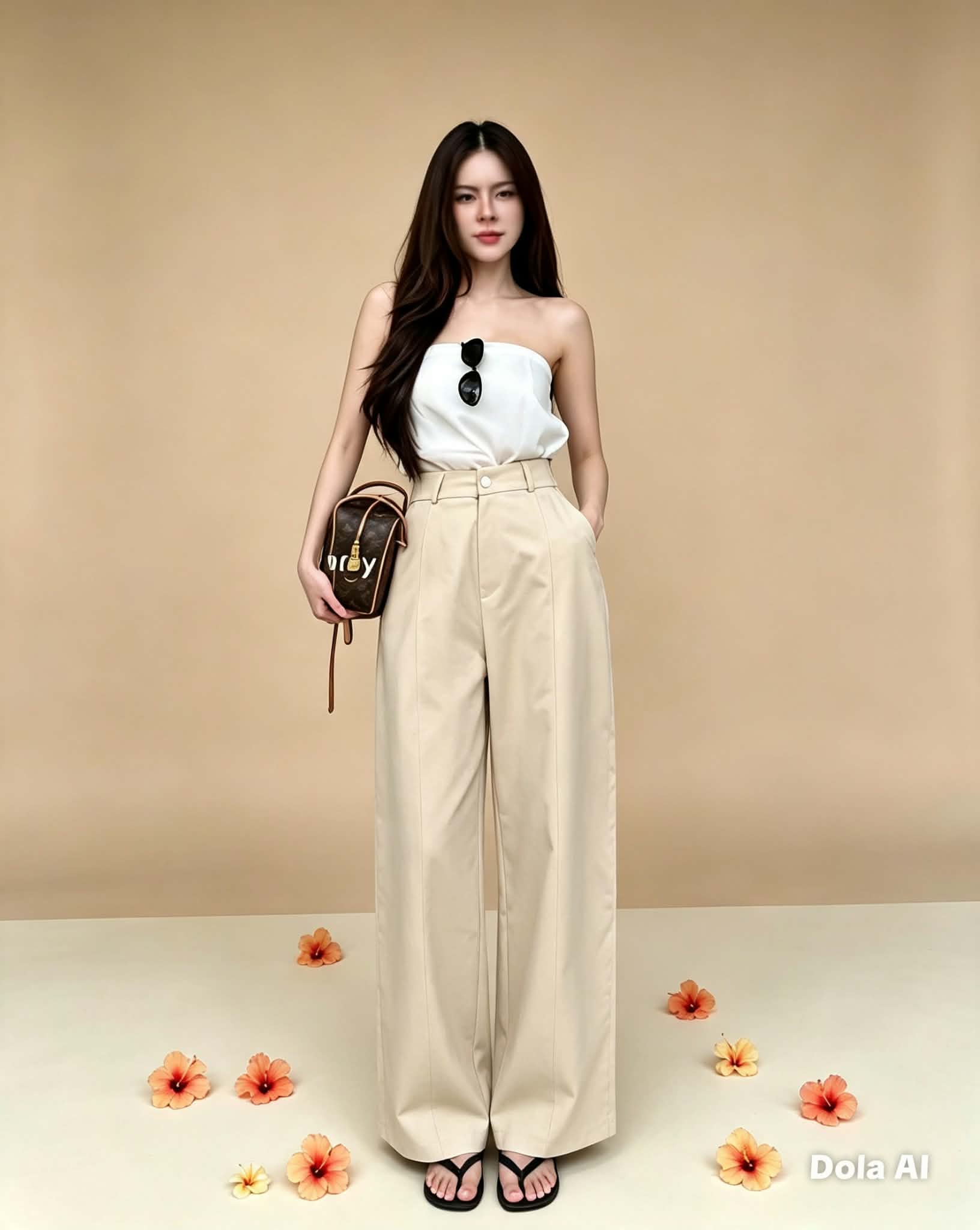CHU- WIDE-LEG TROUSERS