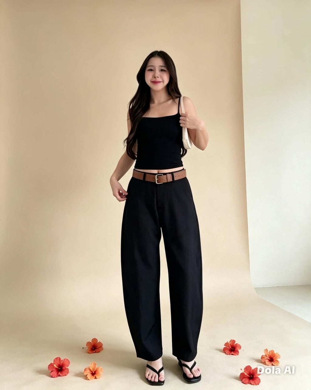 CHU- BARREL-LEG SLOUCHY TROUSERS