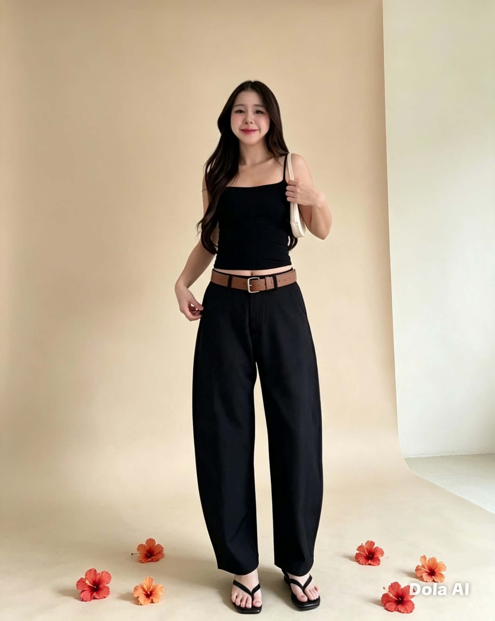 CHU- BARREL-LEG SLOUCHY TROUSERS