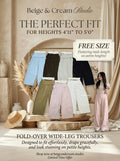 FOLD-OVER WIDE LEG TROUSERS (WHITE)