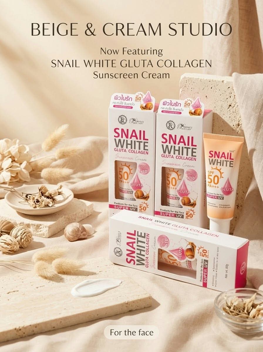 PERFECT SKIN LADY SNAIL WHITE GLUTA COLLAGEN SUNSCREEN CREAM