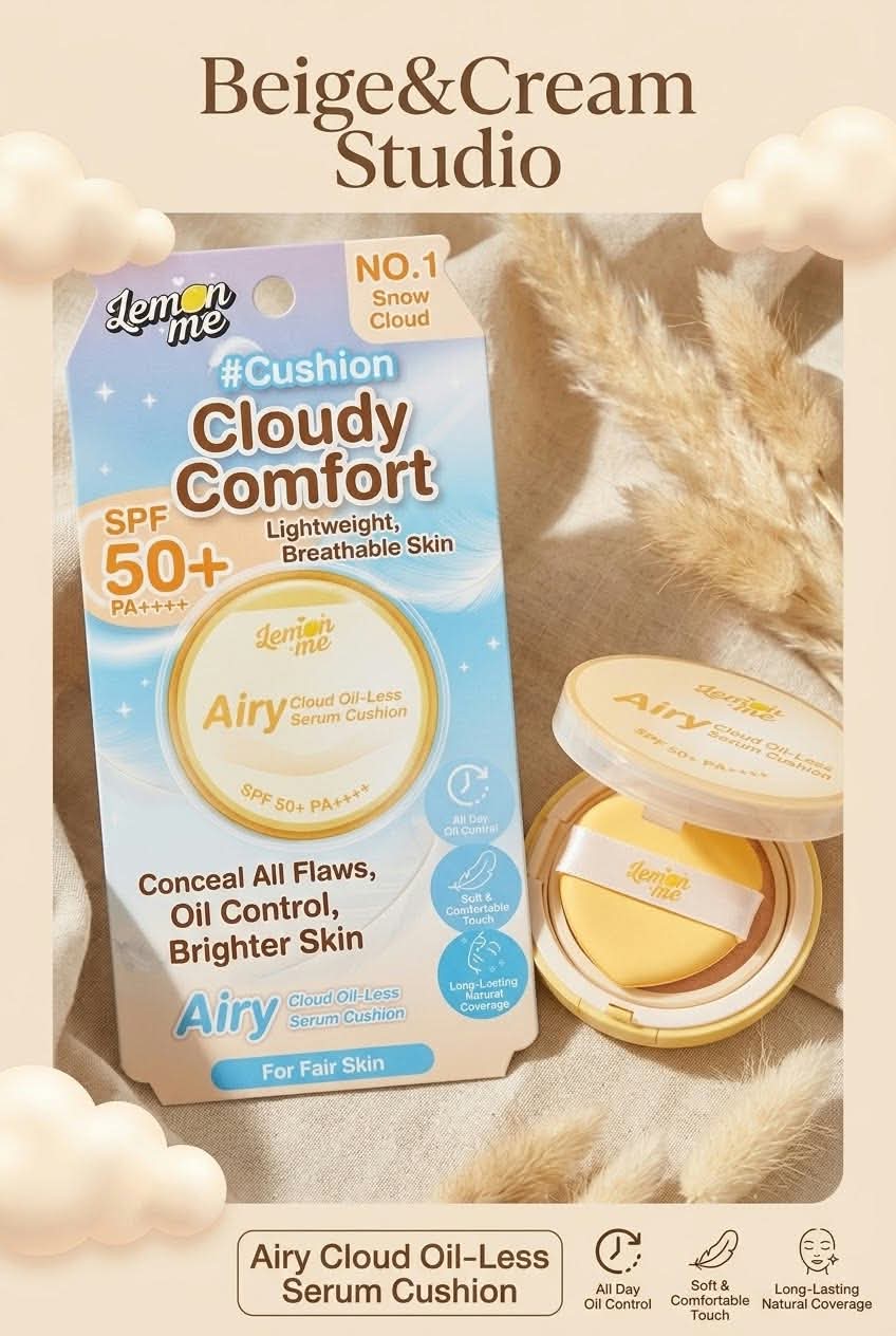 LEMON ME - AIRY CLOUD OIL-LESS SERUM CUSHION (NO. 1 SNOW CLOUD)