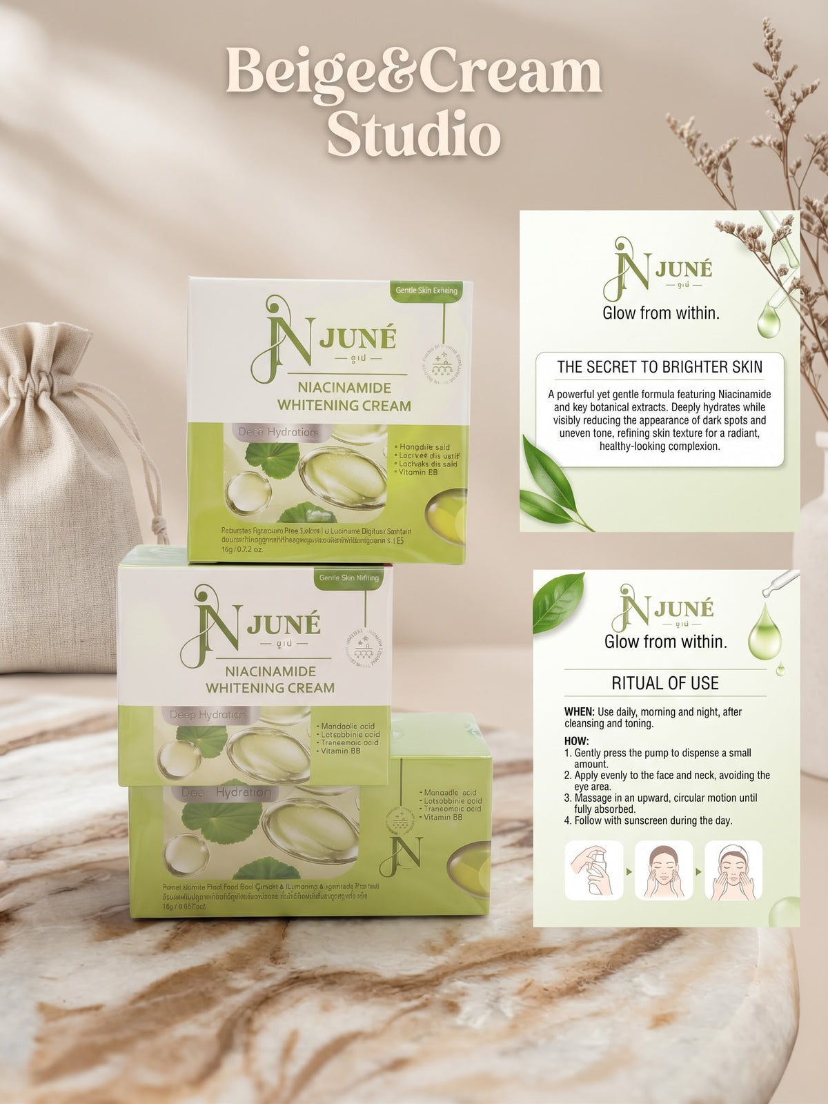 June Niacinamide whitening cream