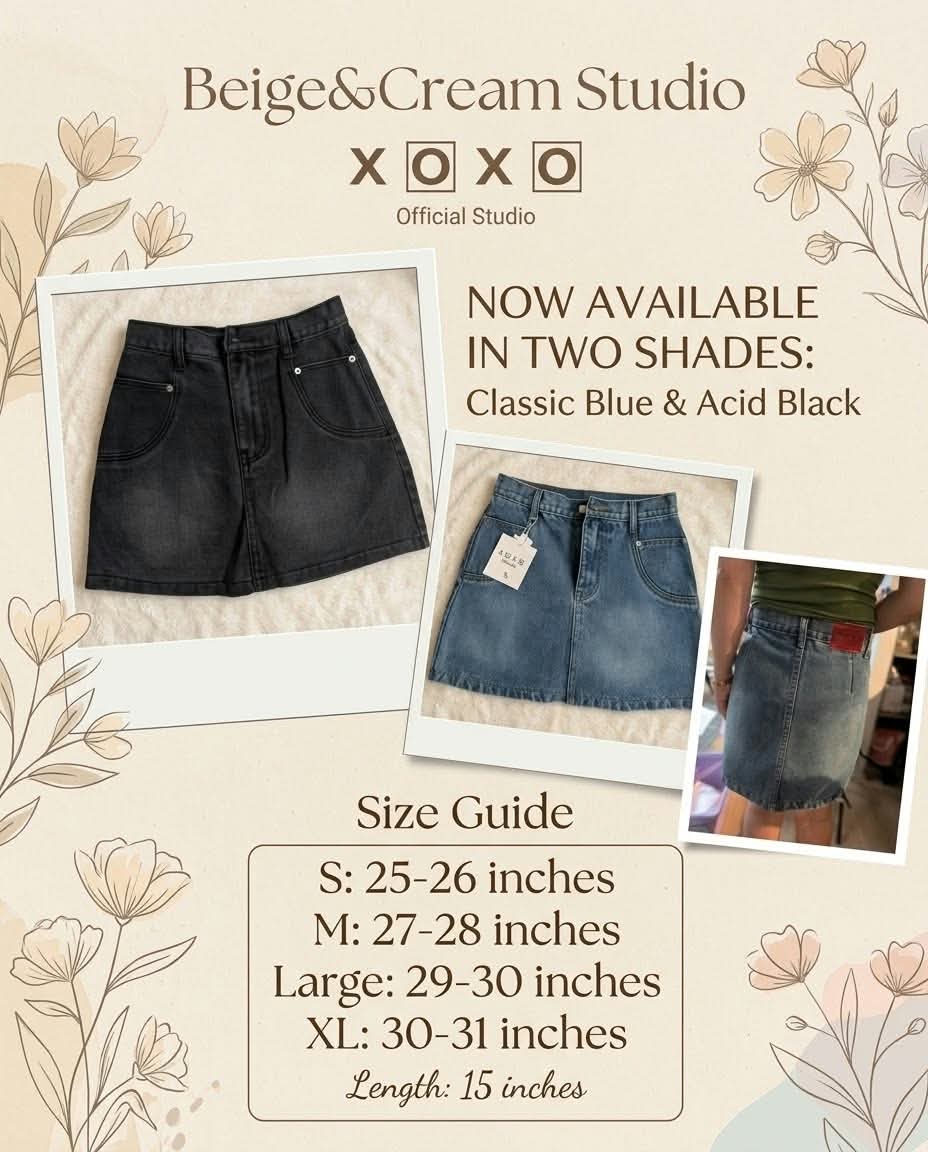 XOXO - SKIRT ACID BLACK