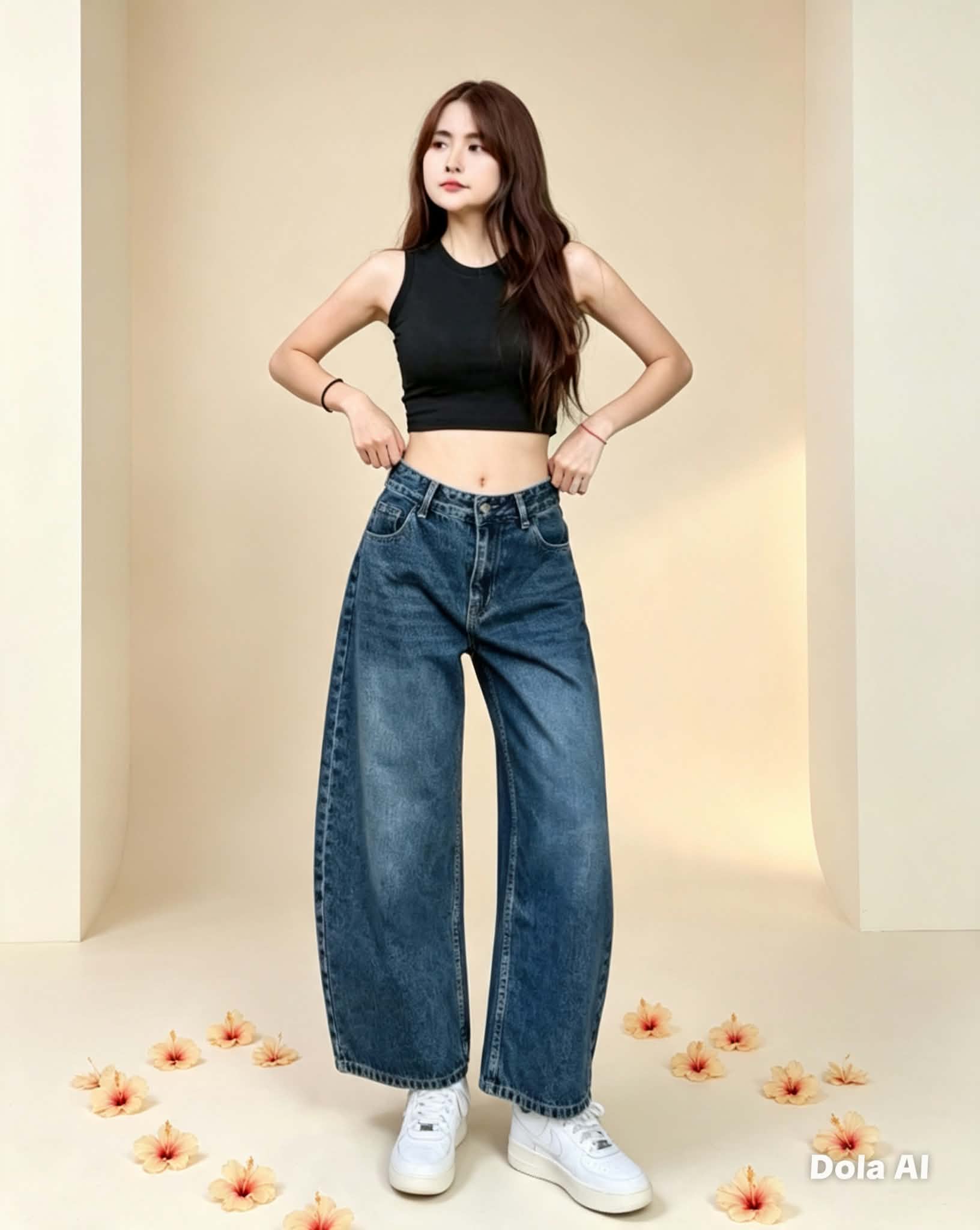 CHU- BAGGY BARREL JEANS