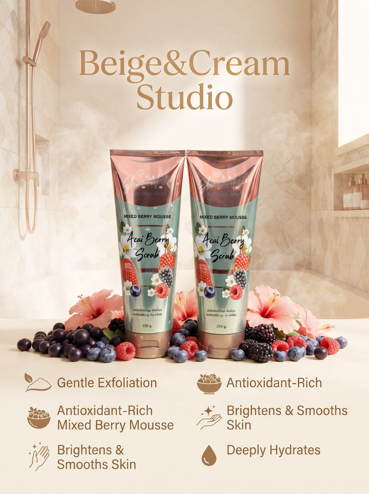 Mixed Berry body scrub gel