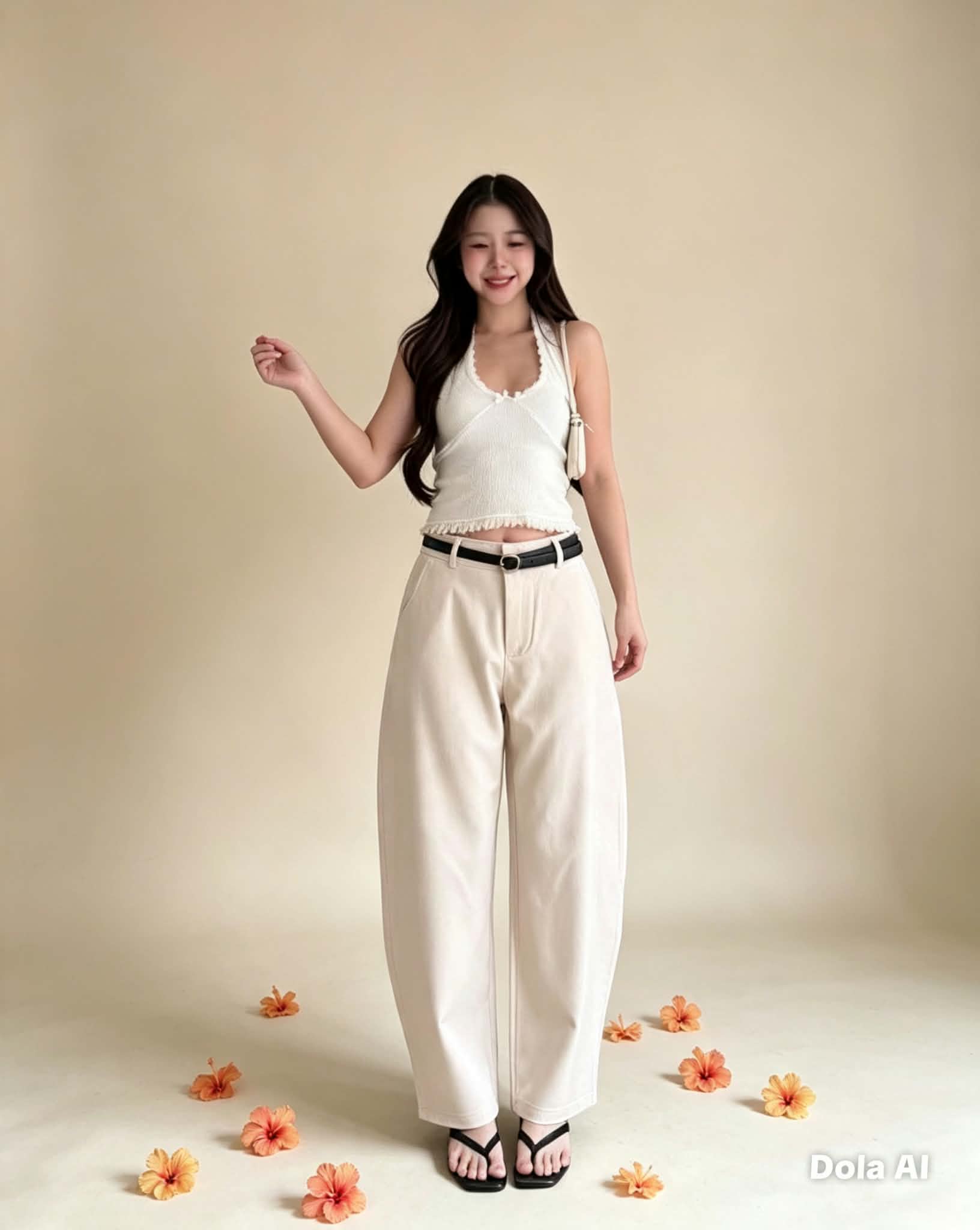 CHU- BARREL-LEG SLOUCHY TROUSERS