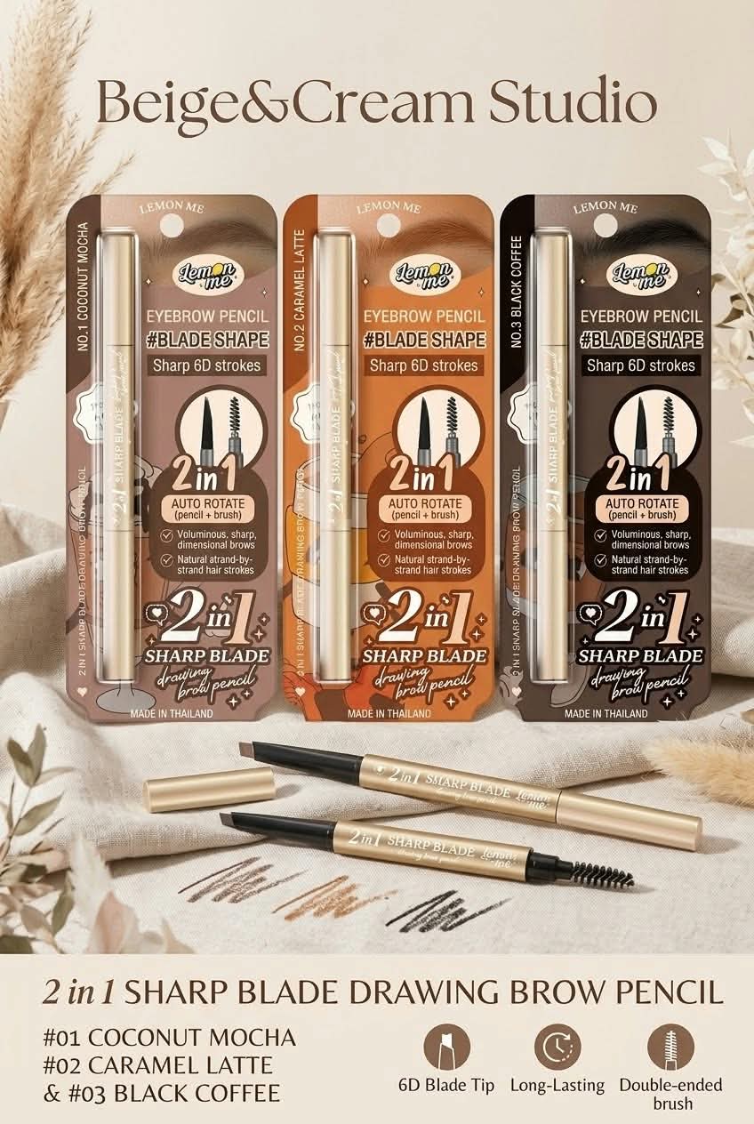 LEMON ME - 2 in 1 EYEBROW PENCIL (BLACK COFFEE)
