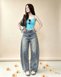 CHU- BARREL LEG JEANS