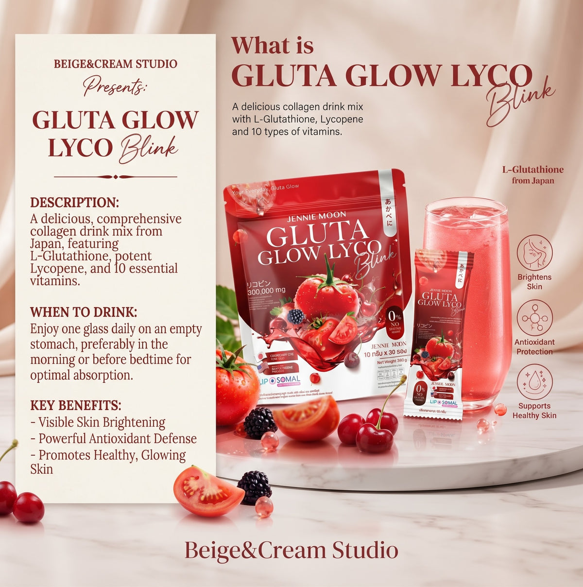 Jennie Moon Gluta Glow Lyco 30pcs