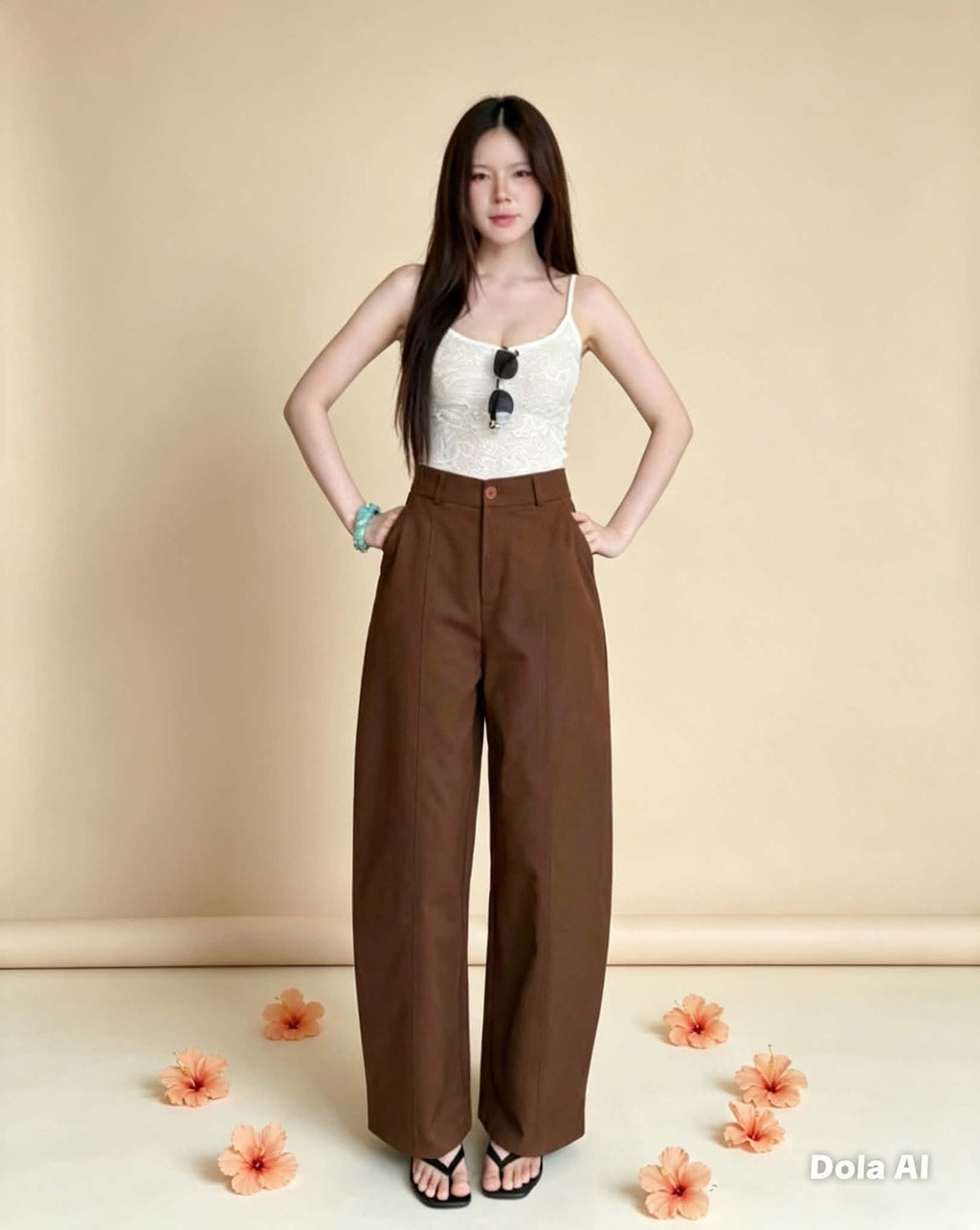 CHU- WIDE-LEG TROUSERS