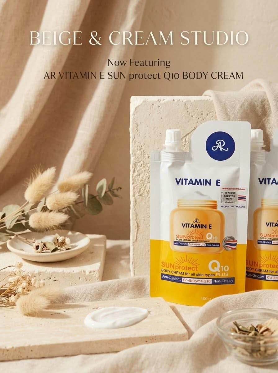 AR VITAMIN E SUN PROTECT Q10 PLUS BODY CREAM (100g pouch)